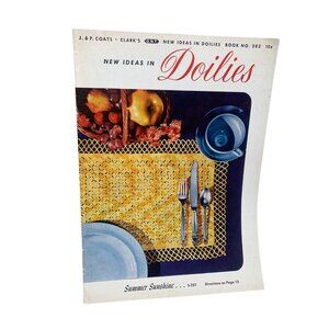 Vintage J&P Coats Clark's New Ideas In Doilies Book No. 283